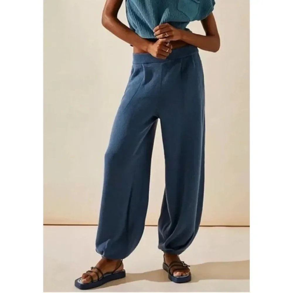 FP Free People Freya Lounge Pants in Coastal Blue Size XS ~ Excellent